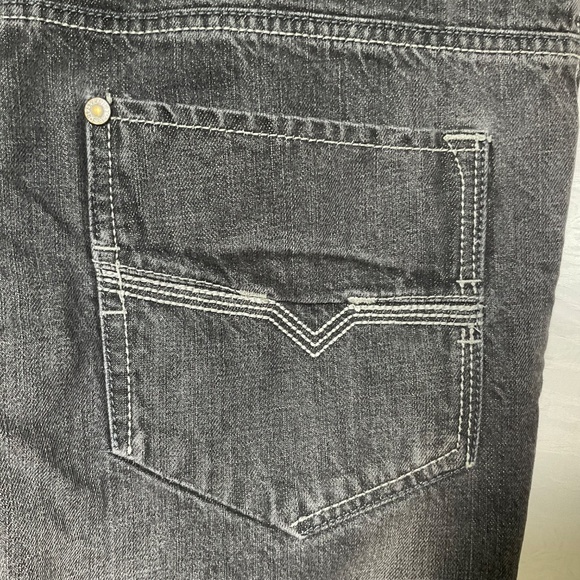 Point Zero Men’s Jeans Washed Black Cotton Straight Leg Zipper Fly 34 x 34 - Picture 8 of 14